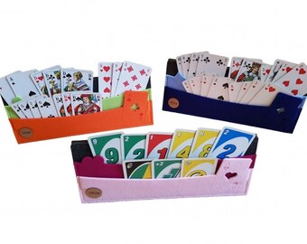 Spielkartenhalter gebogen aus Holz Halter für Spielkarten Kinder Senioren NEU
