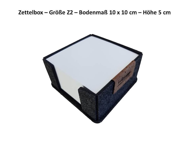 Zettelboxen FILZ Modell Z Notizzettel Notizklotz Notizwürfel Aufbewahrung Ordnung Büro Schreibtisch Tisch Made in GERMANY Größe Z2