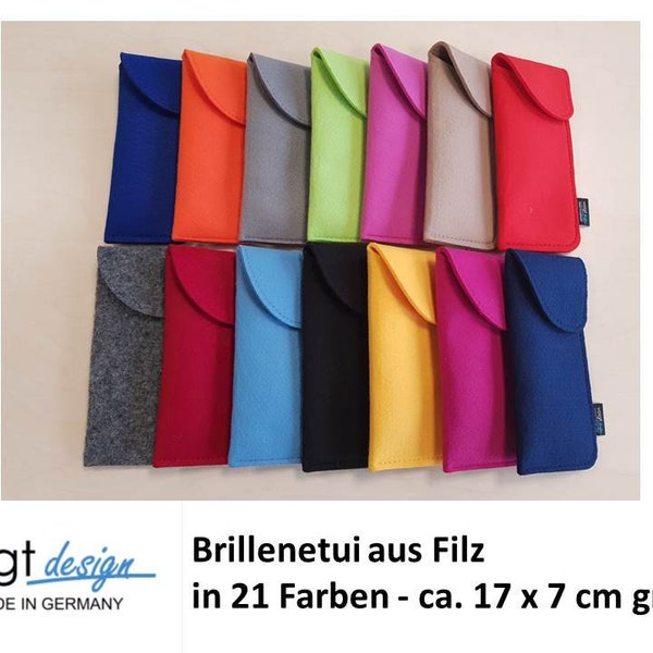 Brillenetui FILZ Lesebrille Brille Etui Hülle Tasche Case Einstecketui 21 Farben