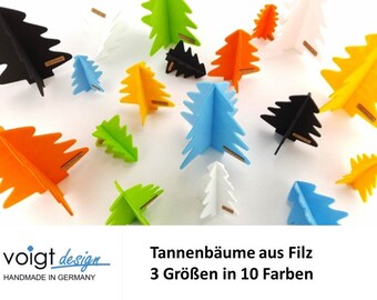 WEIHNACHTEN Deko TANNE FILZ Dekoration Tannenbaum 3 Größen (Einzeln oder im Set) viele Farben - Made in Germany