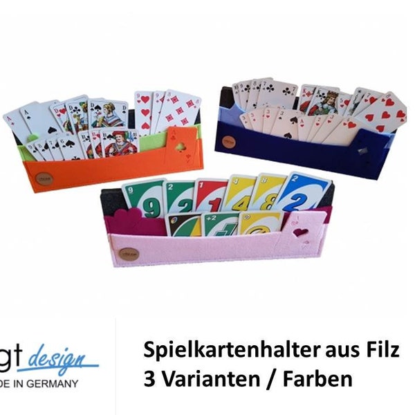 Spielkartenhalter FILZ Kartenhalter Spielkarten Kinder Senioren (3 Modelle)