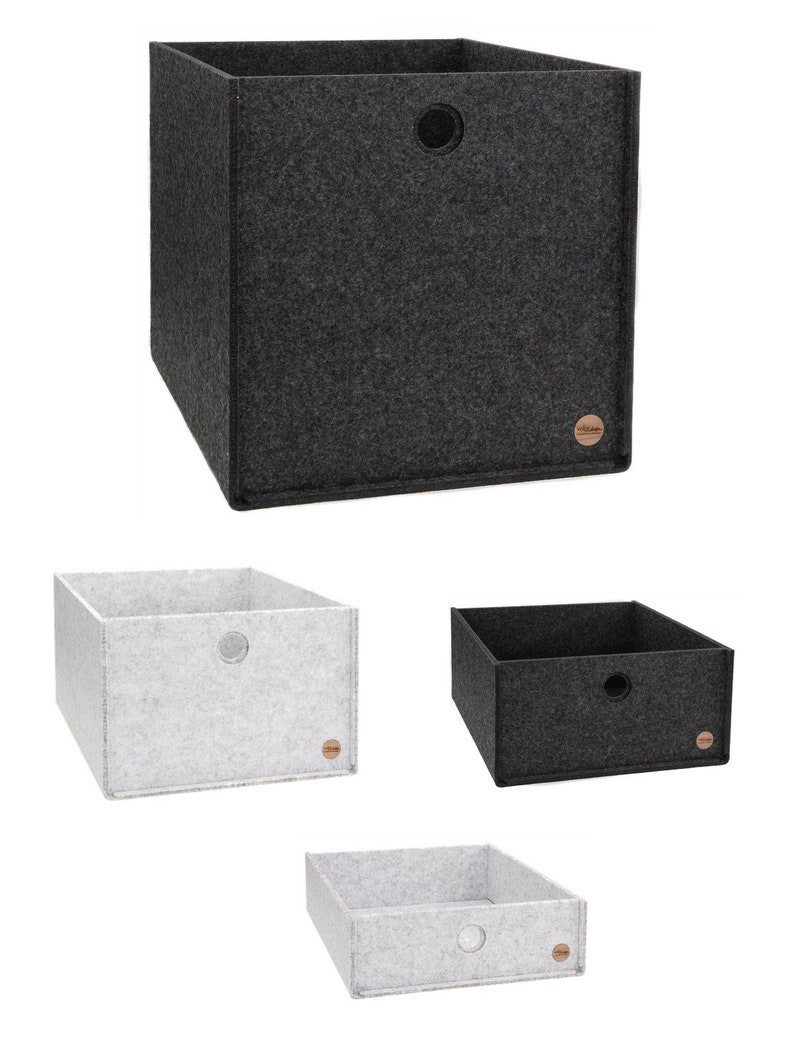 Storage box CARGA height 20 29 cm made of FELT without lid dimensions as desired felt basket felt box organizer box Oeko-Tex image 8