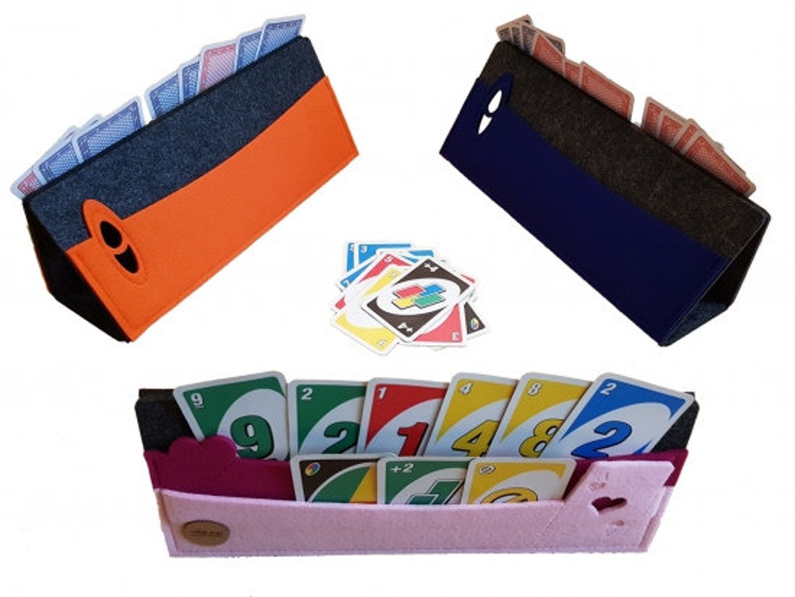 Playing Card Holder FELT Card Holder Playing Cards Children Etsy