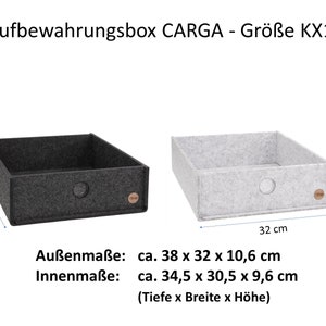 Aufbewahrungsboxen CARGA aus FILZ passend für Ikea Regale Kallax Expedit Büro Schrank Schreibtisch Ordnungsbox Filzkorb 4 Größen 4 Farben Größe KX1