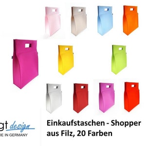 FELT BAG Lulu shopping bag handbag felt shopper bag 20 colors MADE in GERMANY image 1