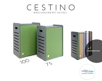 Laundry box CESTINO made of FELT - 2 sizes - 7 colours - laundry basket, laundry chest, laundry collector - with lid and handles