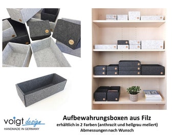Storage box FELT without lid - Dimensions as desired - 2 colors - Drawer box Felt basket Storage box Order box Apartment Office