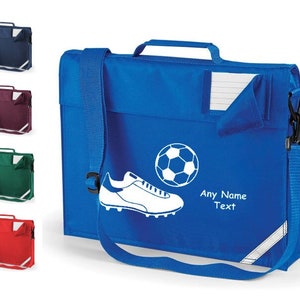 Cartable de football personnalisé avec bandoulière cartable cartable d'école cartable personnalisé pour filles, cadeau d'anniversaire pour elle, cadeau pour lui