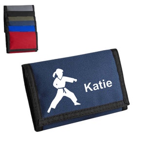 Artes marciais Carteira personalizada Presente para meninas Tae kwondo Meninas presente Kick boxing Carteira Presente para ela