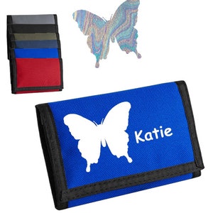 Personalisierte Metallic Brieftasche Geschenk Gold Brieftasche - Atemberaubendes Schmetterlings-Design Individuelles Unisex-Geschenk mit Namen | Einzigartiger von der Natur inspirierter Druck