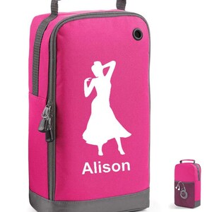 Dance shoe Bag Personalised Accessory kit bag Women's shoe bag ballroom dancing shoes gift for her Pink