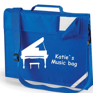 Sac de transport de livres de piano PERSONNALISÉ Sac à musique sur le thème avec bandoulière réglable poignée de transport supérieure conçue pour plaire aux étudiants musiciens