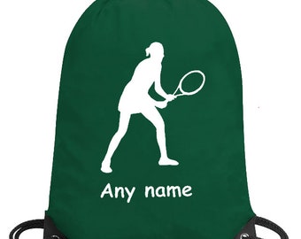 TENNIS Kit de gym personnalisé pour sac à cordon pour filles Kit PE