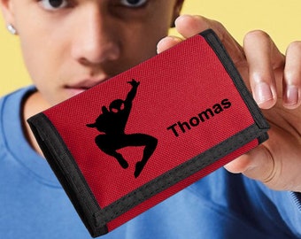 Super hero Personalised  Wallet  zip coin holder Card Holder Gift for Him Gift for her