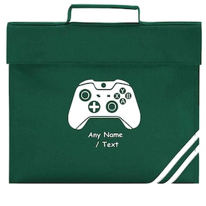 Cartable classique Gamer personnalisé pour cours, devoirs avec poignée de transport, cadeau personnalisé, cadeau d'anniversaire, contrôleur