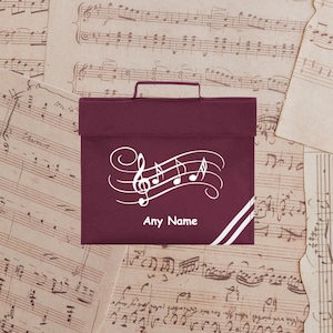 Cartable personnalisé pour livres d'école avec poignée supérieure de transport Sac personnalisé Sac pour partitions cadeau Pochette pour partitions cadeau pour lui et elle