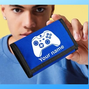 Personalisierte Brieftasche Controller Gamer Geschenk Kundenspezifische Brieftasche Kartenhalter Münztasche, Geschenk für Ihn, Geschenk für sie