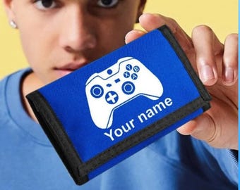 Personalised Wallet Controller Gamer Gift Customised Wallet Purse Card holder  Coin pocket, Gift for Him Gift for her