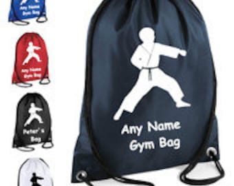 Personalised JUDO Drawstring Bag School Sports Gym Martial Arts Karate Judo Taekwondo bag gift for him.Birthday gift Kit bag