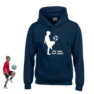 Football Personalised Hoodie Boy Footballer Kids Gift kids pullover Hoody Customised Hoodie gift youths hoodie sportwear gift