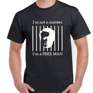 The Prisoner T-shirt gift for him No 6 gift  I AM NOT A NUMBER Men's T shirt gift for him Cult tv show The prisoner shirt gift for dad