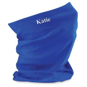 Personalised SCARF Face Nose Mouth Cover MULTI USE Customised  Neck Warmer Breathable  Your Style