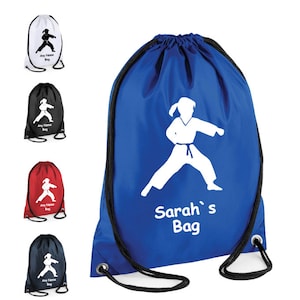 Sac à cordon personnalisé Gym Arts martiaux Karaté Judo Taekwondo Sacs cadeau pour elle Cadeau pour lui