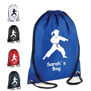 Personalised Drawstring Bag Gym Martial Arts Karate Judo Taekwondo bags gift for her