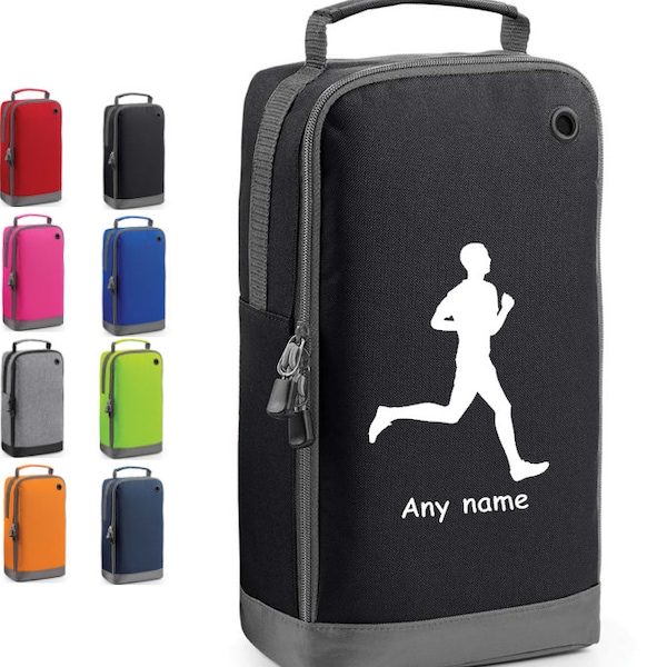 Running sports shoe bag Personalised bag  Jogging accessory kit bag gift for Him