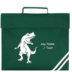 Dinosaures personnalisé T rex Cartable classique Leçons d'école Devoirs avec poignée de transport Cadeau personnalisé Cadeau d'anniversaire ou cadeau spécial