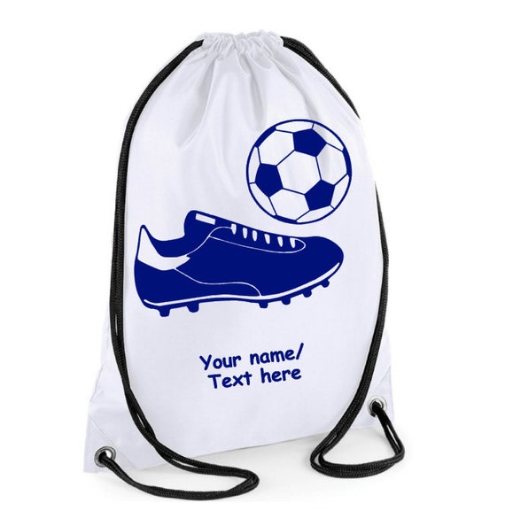 Buy Football Personalised Football and Boot Draw String Bag Gym PE