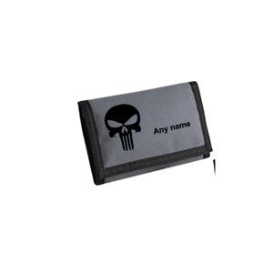Cadeau personnalisé portefeuille tête de mort adultes jeunes unisexe portefeuille à trois volets Ripper porte-monnaie carte porte-monnaie excellent cadeau