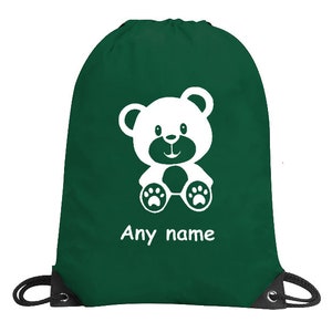 Ours en peluche sac à dos personnalisé avec cordon OURS cartable pour chambre d'enfant cadeau d'anniversaire unisexe pour fille cadeau pour garçon