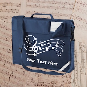 Cartable de musique personnalisé cartable cartable bandoulière réglable poignée supérieure sac personnalisé cadeau partition de musique sac cadeau lui elle