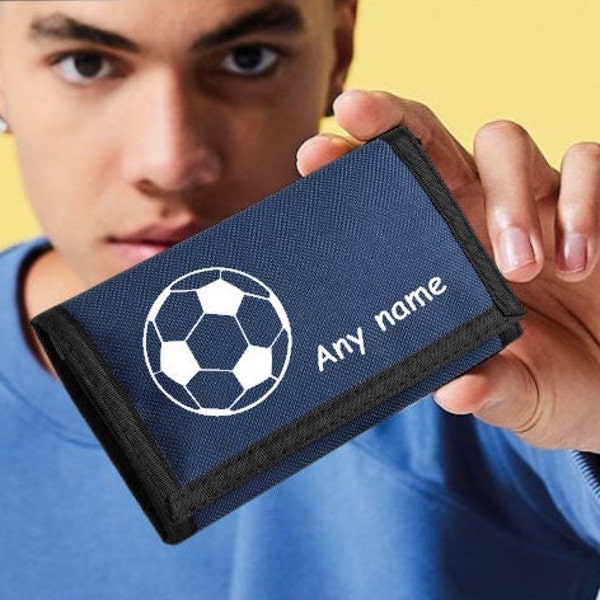 Football Personalized wallet coin purse card holder personalised gift for her gift for him