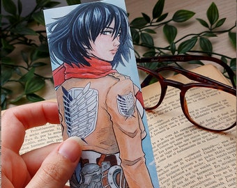 BOOKMARK MIKASA - Shingeki no kyojin - Bookmarks - Mikasa Ackerman - Mikasa - Attack on titan - Anime - Bookmark - Manga - Anime Bookmark