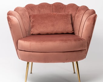 Petals Scallop Back Armchair Lotus Flower Accent Tub Chair Lounge Corner Sofa Petals Scallop Back Armchair Lotus Flower Accent Tub Chair Lounge Corner Sofa