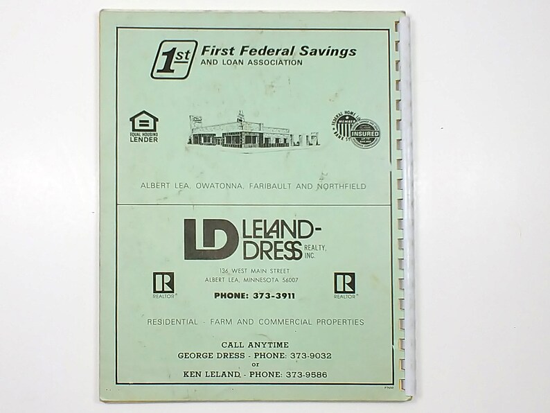 Plat Map Freeborn County Minnesota Atlas & Plat Book 1974 Etsy