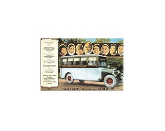 William&#39;s World Famous Singers: Vintage Chicago Postcard Collectible