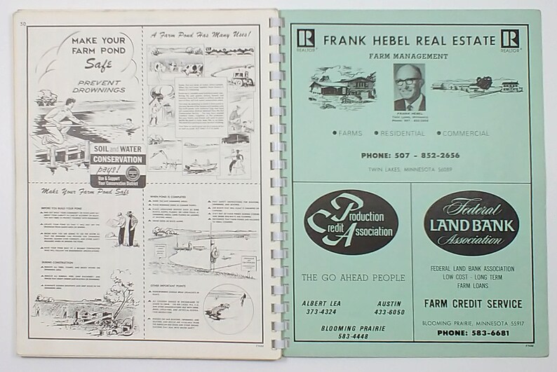 Plat Map Freeborn County Minnesota Atlas & Plat Book 1974 Etsy