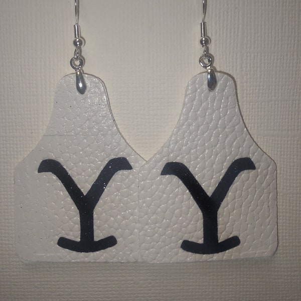 CUSTOM Your Farm Brand on Cow Tag Earrings MOMMY and ME