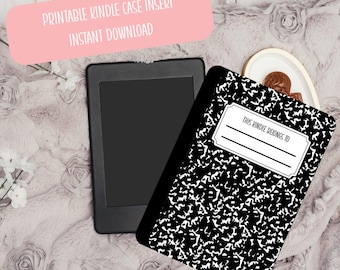 Composition Notebook Kindle Insert | E-Reader Decor (Digital Download)
