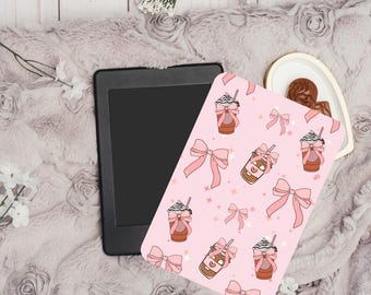 Coffee & Bows Kindle Insert | Cute E-Reader Decor (Digital Download)