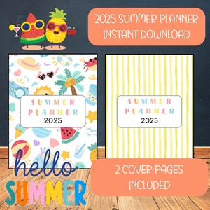 Summer Planner 2025 for Kids Printable, Editable Summer Checklist, Summer Bucket List, Summer Calendar Activity chart PDF