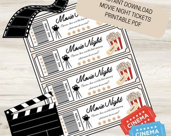 Printable Family Movie Night Tickets (PDF)