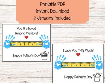 Father's Day Handprint Art Gift, Kid Craft (Digital Download)