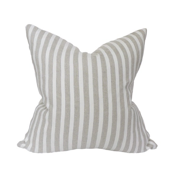 Old Harbour Linen Pillow Cover - Lumbar - 20 x 20, 22 x 22, 24 x 24 inch Throw Pillow - Designer - Coastal - Modern Farmhouse