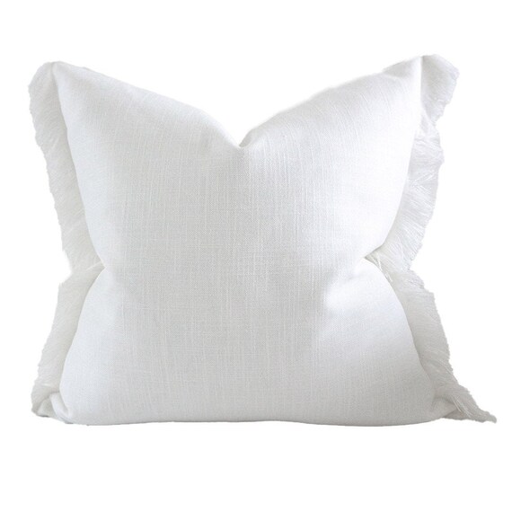 White fringe pillows hotsell