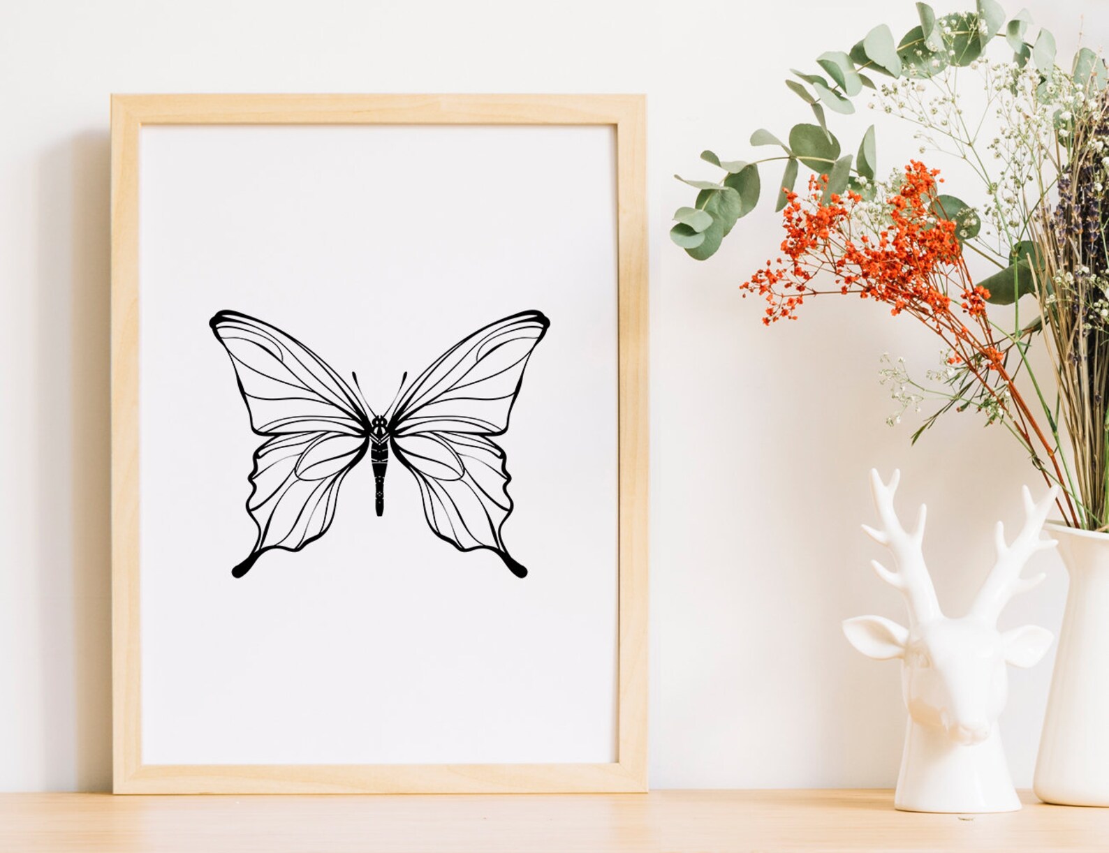 Butterfly Print Wall Art for Bedroom Wall Decor for Kids Etsy