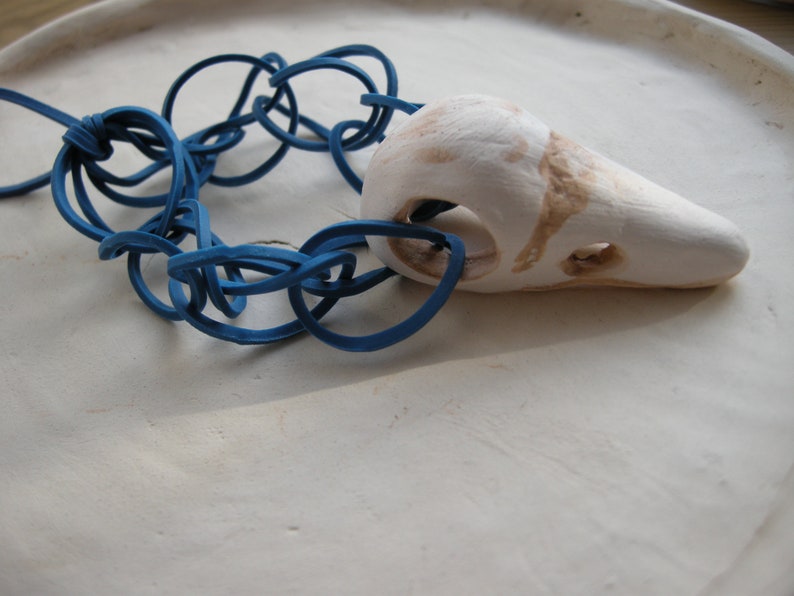 Gothic crow jewellery Ceramic bracelet Raven skull